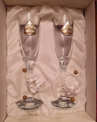 Calici in argento e cristallo
