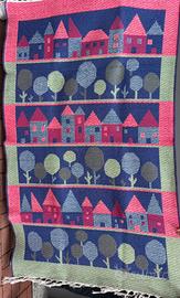 Tappeto reversibile viola e rosa