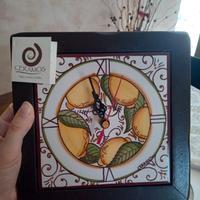 orologio da parete fatto a mano in ceramica