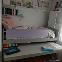 letti singoli con scrivania estraibile 