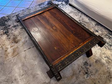 Tavolino etnico in legno massello stile orientale