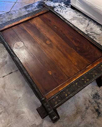 Tavolino etnico in legno massello stile orientale