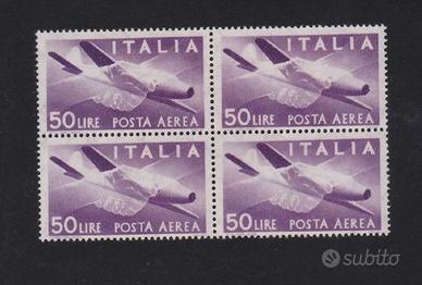 Francobolli nuovi in quartine Italia anni 65-75