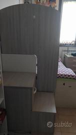 Struttura letto a soppalco salvaspazio