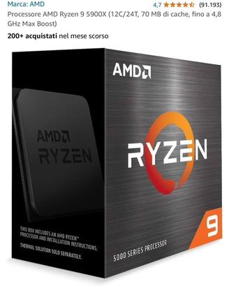RYZEN 9 5900X NUOVA ANCORA SIGILLATA