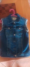 Gilet jeans ragazza 