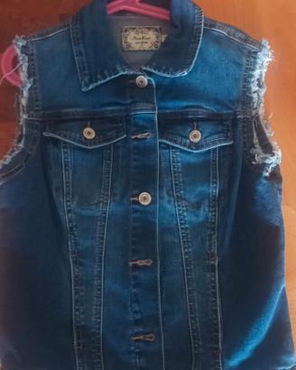 Gilet jeans ragazza 