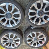 cerchi 17 fiat 500 elle con gomme estive 