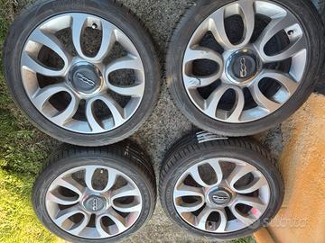 cerchi 17 fiat 500 elle con gomme estive 