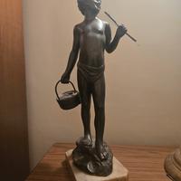 statuetta bronzo e marmo