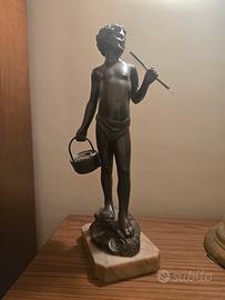 statuetta bronzo e marmo