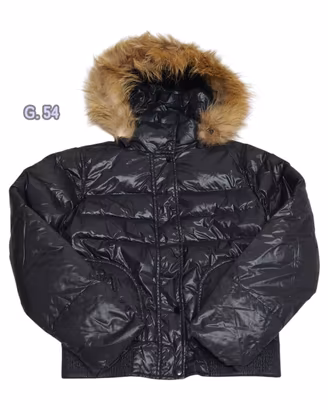 FLY MODA piumino giacca inverno piuma pelliccia M