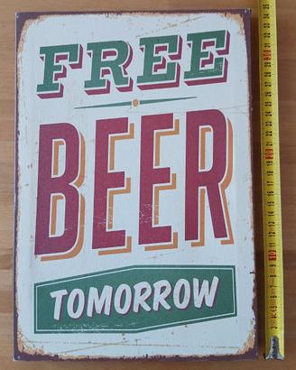 Quadretto "Free Beer Tomorrow"