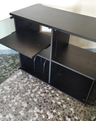 Mobile porta Hi-Fi TV grande, legno e vetro