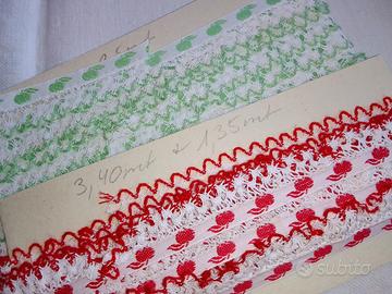 Nastro per bordura passamaneria rossa e verde