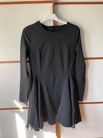SHEIN PETITE Abito monocolore orlo svasato nero