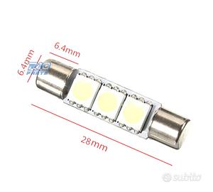 LED LAMPADINA TIPO FUSIBILE 28MM 3 LED