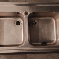 Lavandino INOX doppia vasca