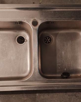 Lavandino INOX doppia vasca