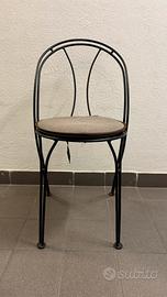 Sedie da esterno in ferro battuto