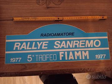 1977 targa cofano sanremo rallye