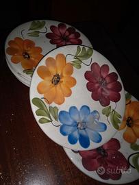 piatti piani ceramica dipinti a mano