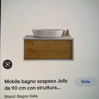 Mobile bagno sospeso jolly da 90cm
