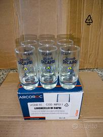 Set Completo 6 Bicchieri Di Vetro Shot Limoncello