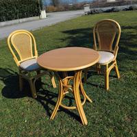 Set in Rattan verniciato naturale 