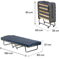 Brandina pieghevole con materasso cover inclusa