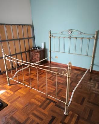STRUTTURA LETTO MATRIMONIALE IN FERRO BATTUTO 