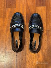 mocassini donna neri n. 38 stradivarius