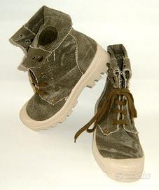 Scarpe verdi in tela taglia 36 in stile Palladium