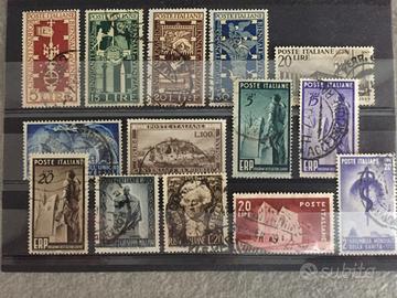 Francobolli repubblica annata 1949