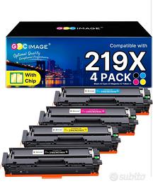 Kit 4 Toner HP 219X Compatibili - Nero + Colori