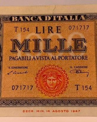 1.000 lire 'Italia ornata di perle'