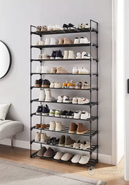 Scarpiera sottile 10 livelli in metallo