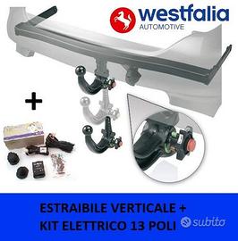 Gancio traino estraibile + kit Fiat Panda 169 4x4