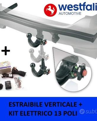 Gancio traino estraibile + kit Fiat Panda 169 4x4