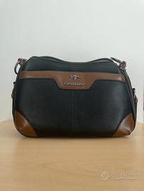 Borsa monospalla / tracolla nera e marrone