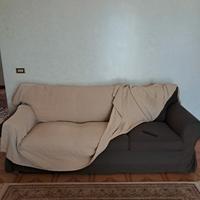 Divano 3 posti sfoderabile colore marrone