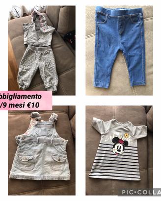 Abbigliamento neonata 6/9 mesi 74 cm