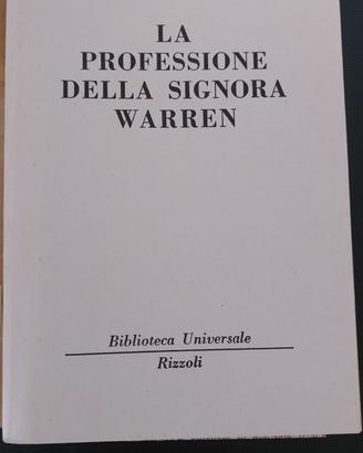 LA PROFESSIONE DELLA SIGNORA WARREN G. B. Shaw '56