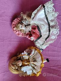  bambole da collezione in porcellana/biscuit