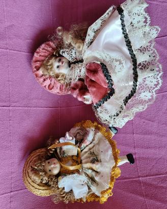  bambole da collezione in porcellana/biscuit