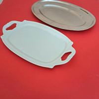 Vassoi Set 2 pezzi: 1 porcellana 1 alluminio