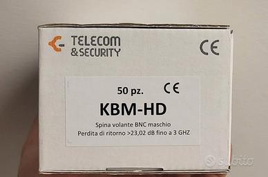 Pacco 50 pezzi connettori spina volante BNC HD