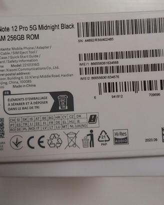 Telefono Redmi note 12 pro 5g