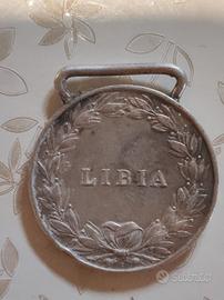 medaglia in argento campagna Libia 
