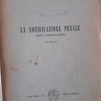 Libro "La Notificazione Penale" - 1963